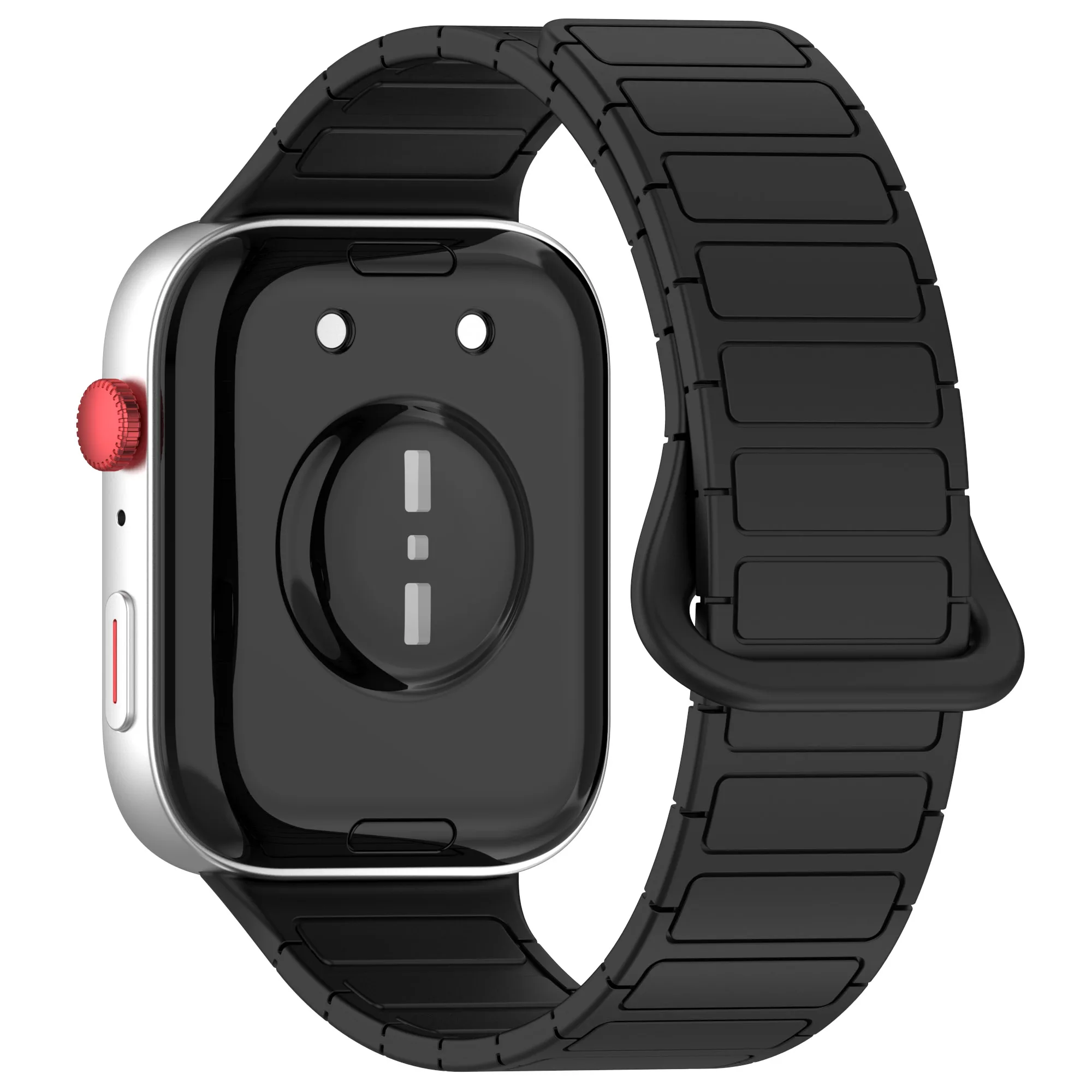 حزام سيليكون بحلقة مغناطيسية لساعة Huawei Watch Fit 4/3 سوار رياضي قابل للاستبدال لساعة هواوي Fit4/3 حزام ساعة للهدايا