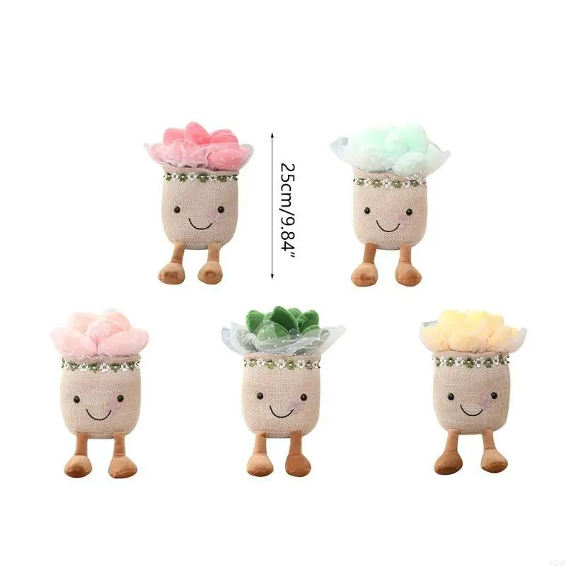 95ae Cây mọng nước nhồi cho đồ chơi cho một cái chậu sang trọng sáng tạo trang trí giá sách mềm cho trẻ