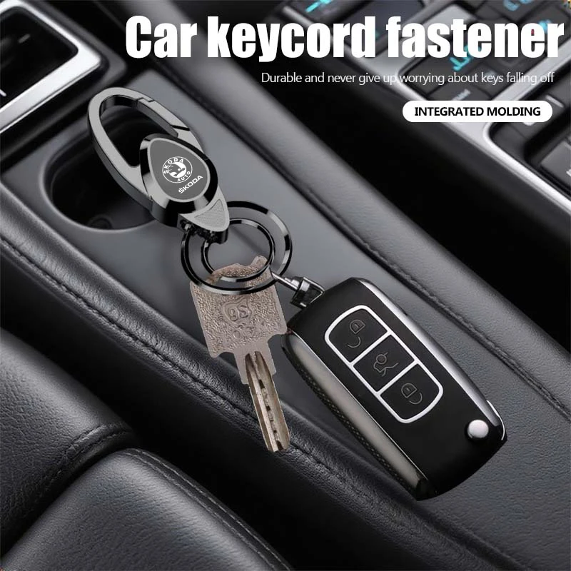 Portachiavi Metallico In Acciaio Per Skoda Fabia VRS – Argento – KEYRINGS-UK - Foto 3