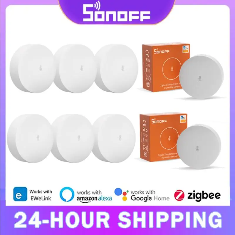 Sonoff SNZB-02P เซ็นเซอร์ความชื้นและอุณหภูมิ zbbridge Alexa, สมาร์ทโฮมแอพ sync แบบเรียลไทม์ zbbridge Alexa Google Home