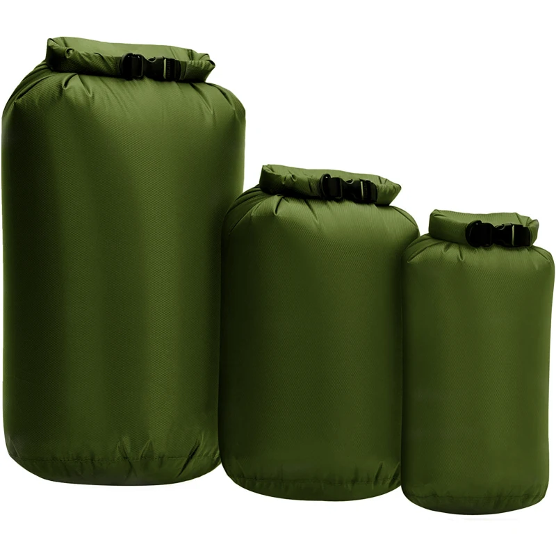 3pcs Waterproof Dry Bag Roll Top Dry Sack For Kayaking Boating Fishing Swimming