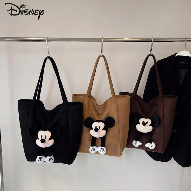 

Disney Mickey's New Women's Handbag Fashion High Quality Women's Commuting Tote Bag Cartoon Large Capacity Doll Shoulder Bag