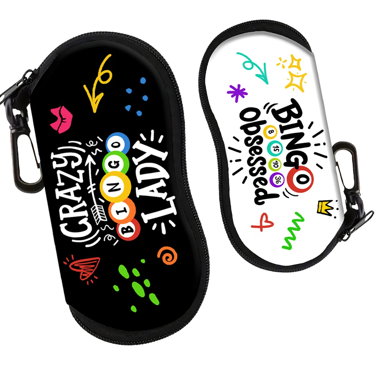 

Colorful Number Game Portable Glasses Case Bingo Style Sunglasses for Woman Glasses Box Simple Sunglasses Box