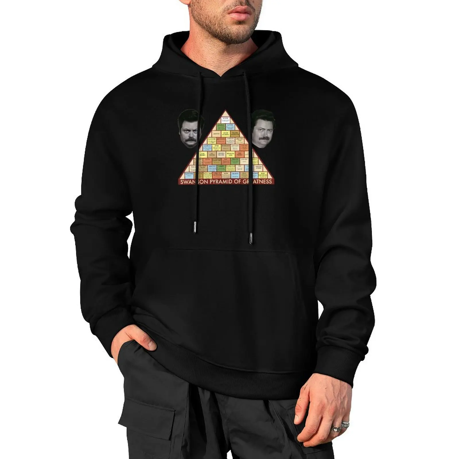 

Swanson Pyramid of Greatness Pullover Hoodie korean style clothes autumn new products new features of hoodies & sweatshirts
