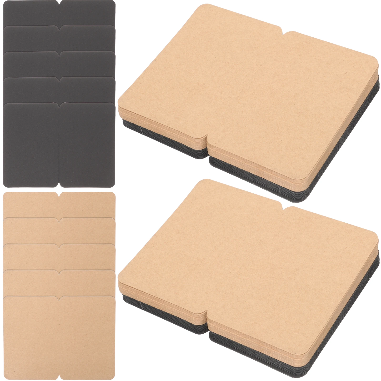 

50Pcs Blank Blessing Cards Vintage Style Message Cards Tear Resistant Round Corners Sufficient Quantity