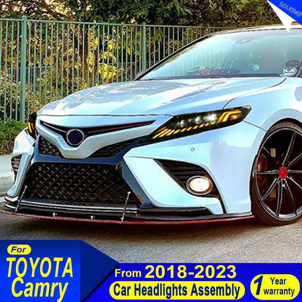 Car Lights headlights For Toyota Camry 2018-2023 Headlight LED Projetor head Lamp Daytime Running Light Automotive Accessories
