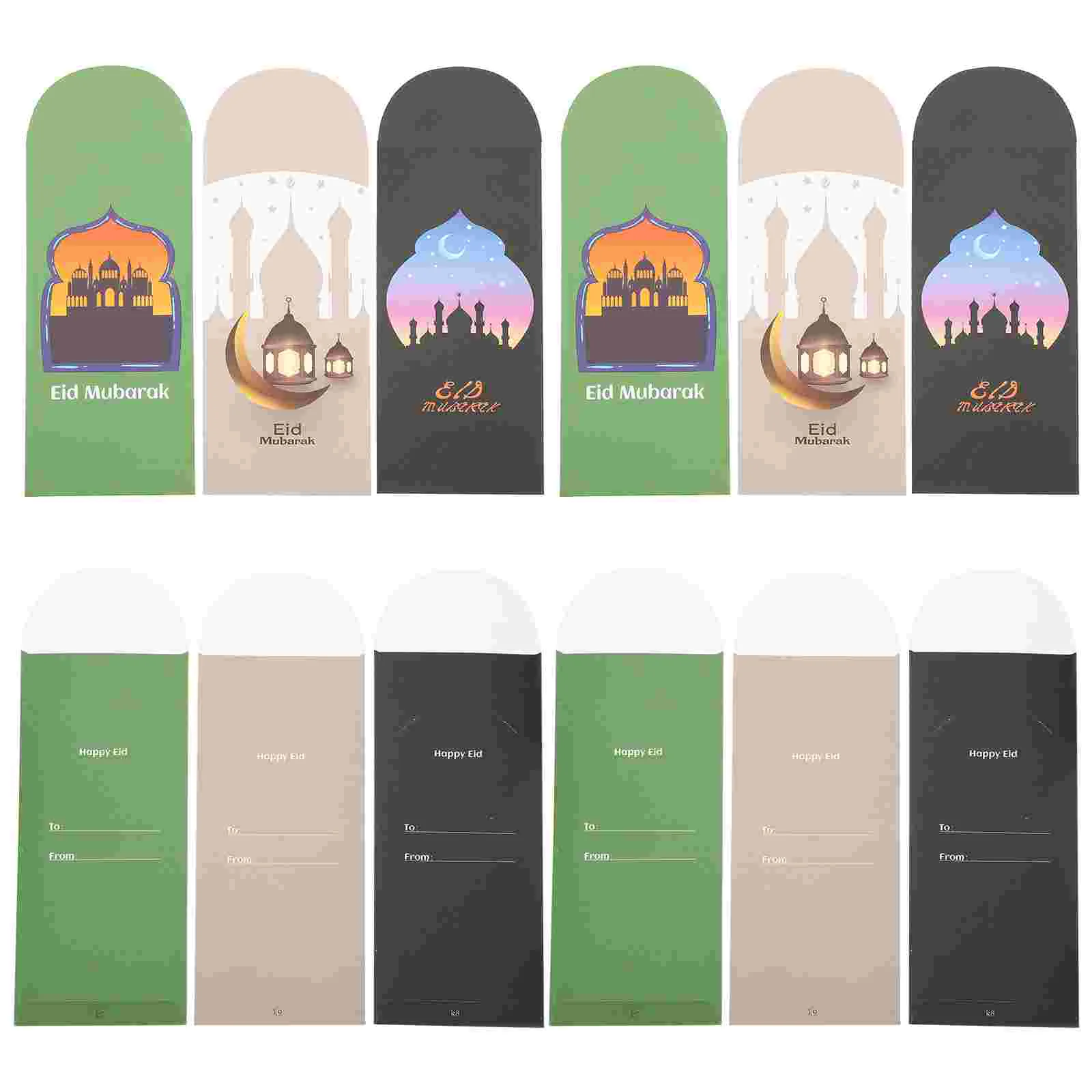 

18-elementowa koperta Eid Mubarak, красные конверты для фестиваля, держатель на день Святого Валентина, сумка для поздравительных открыток, пуста праздничная бумага, выпускной