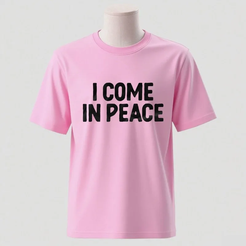 زوجين تأتي في السلام أنا السلام مضحك تي شيرت مزدوج معنى الفكاهة غير مناسبة تي شيرتات قطن موضة عادية #6