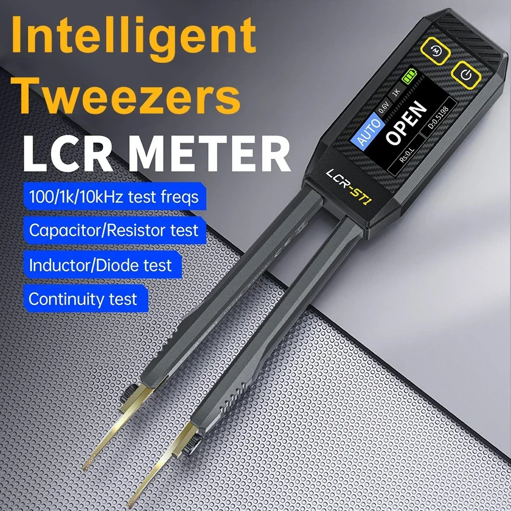 LCR-ST1 Digital Bridge Meter High Precision LCR Meter Tweezer Type-C 5V/1A 250mAh Intelligent tweezer bridge Measuring Tool Part