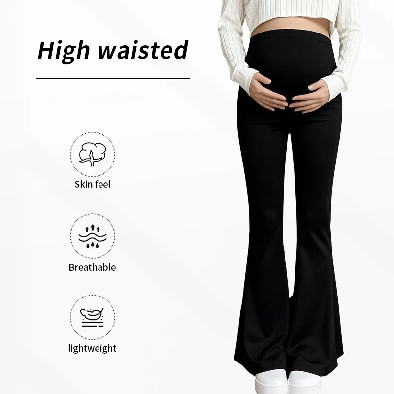 Umstandsmode Yoga-Leggings mit hoher Taille, Po-Lifting, Schlaghosen, lässige Mode, Hosen für schwangere Frauen