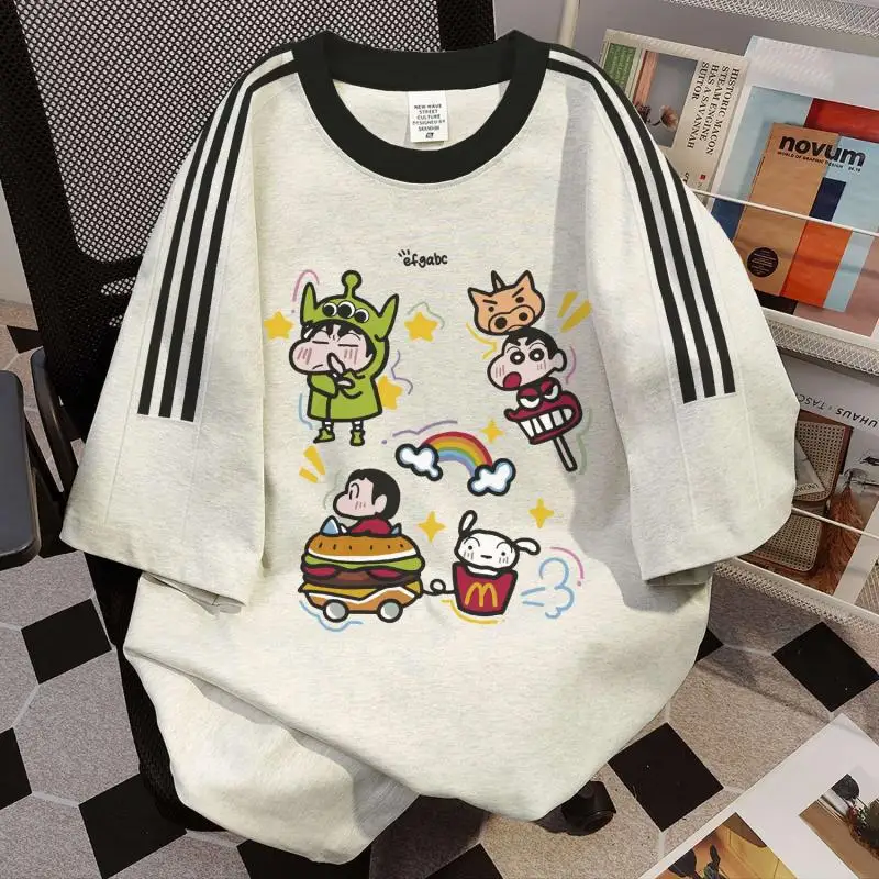 Cartoon Kawaii Crayon Shin-Chans T-Shirt Anime Summer Shin-Chan Homewear Soft and Comfortable Short Sleeve Creative Girl Gifts