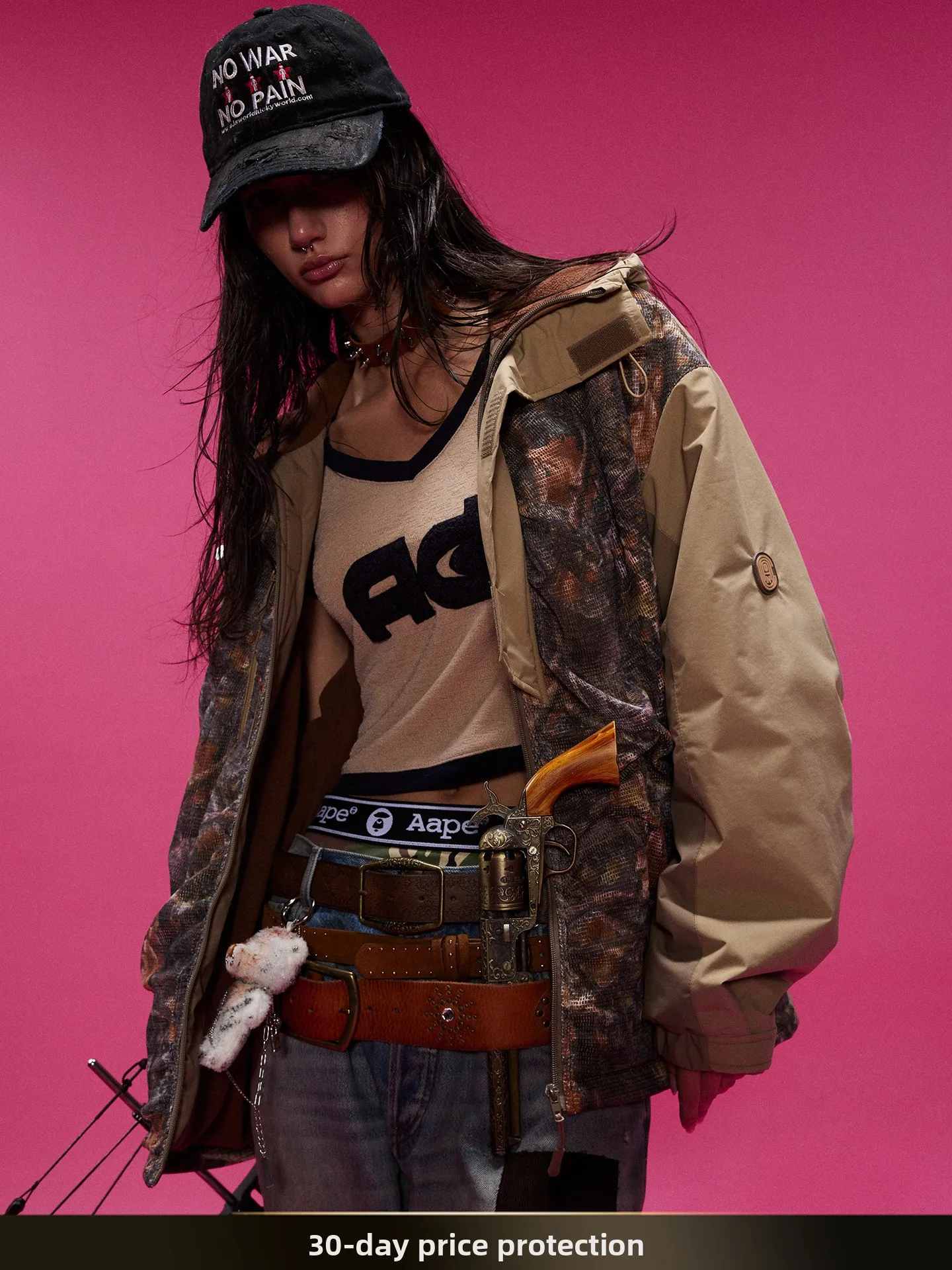 

Американская ретро-куртка унисекс с камуфляжным принтом, свободного кроя, теплая, из хлопка и полиэстера, на молнии, с капюшоном, повседневная