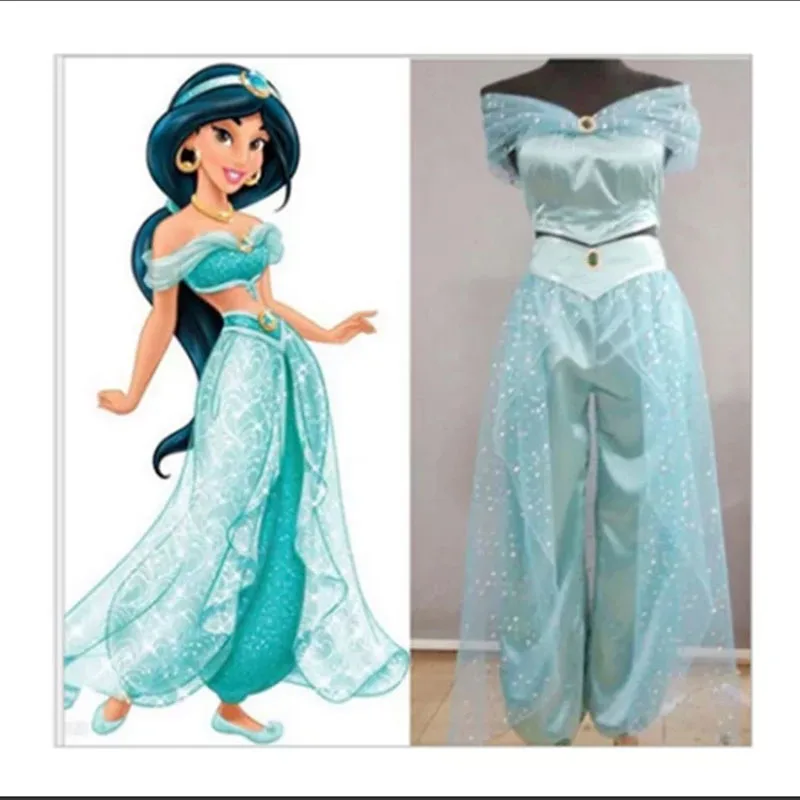 2024 New Ala Magic Lamp Cos Princess Jasmine Adult Cosplay Costume Halloween Costumes for Women