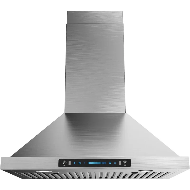 

Wall Mount Range Hood 900 CFM Ducted Kitchen Chimney Vent Stainless Steel with Gesture Sensing & Touch