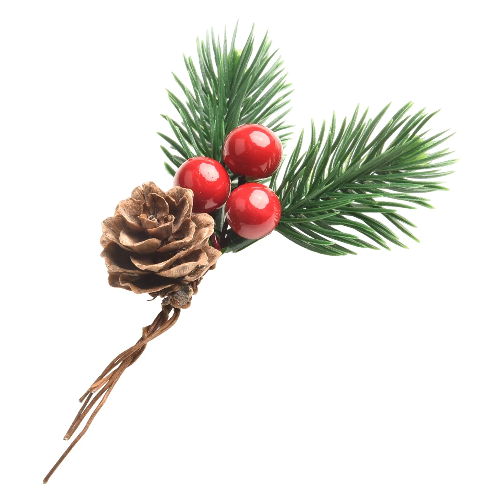 Holiday Gatherings Approximately 9-10 Cm Artificial Pine Picks Holiday Decor PVC Material Realistic Appearance