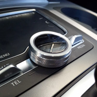 Aluminum Alloy Car Central Control Knob Decoration Multimedia Ring Cover Frame Auto Interior Accessories For Audi Q5 FY 17-20