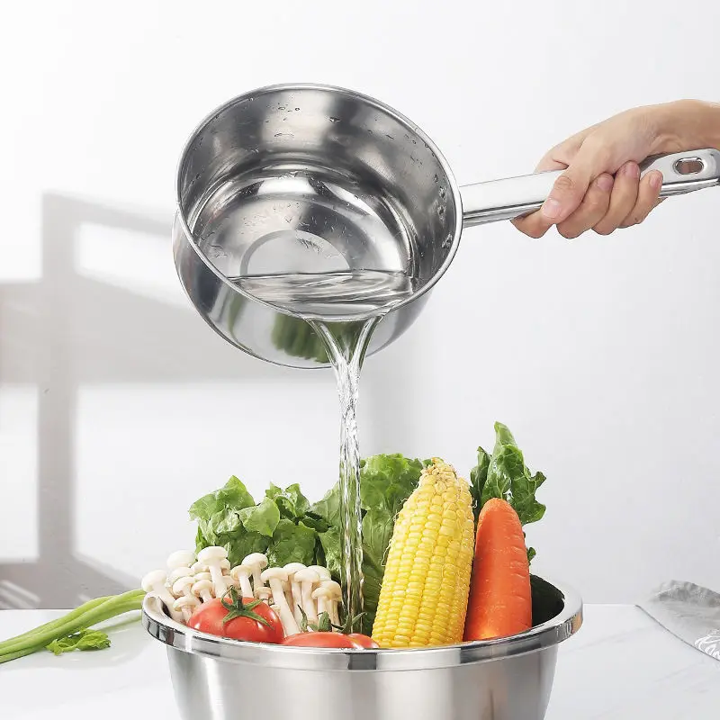 Stainless Steel Ladle Food Grade Thickened Ladle Household Kitchen Water Bleaching Ladle Short Handle Ladle Water Scoop 물국자