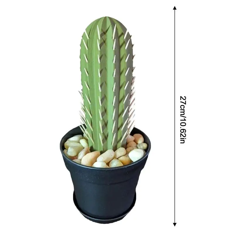 3D Printed Cactus Toothpick Dispenser House Plant Cacti Toothpick Holder Round Tooth Picks Funny Home Table Decoration