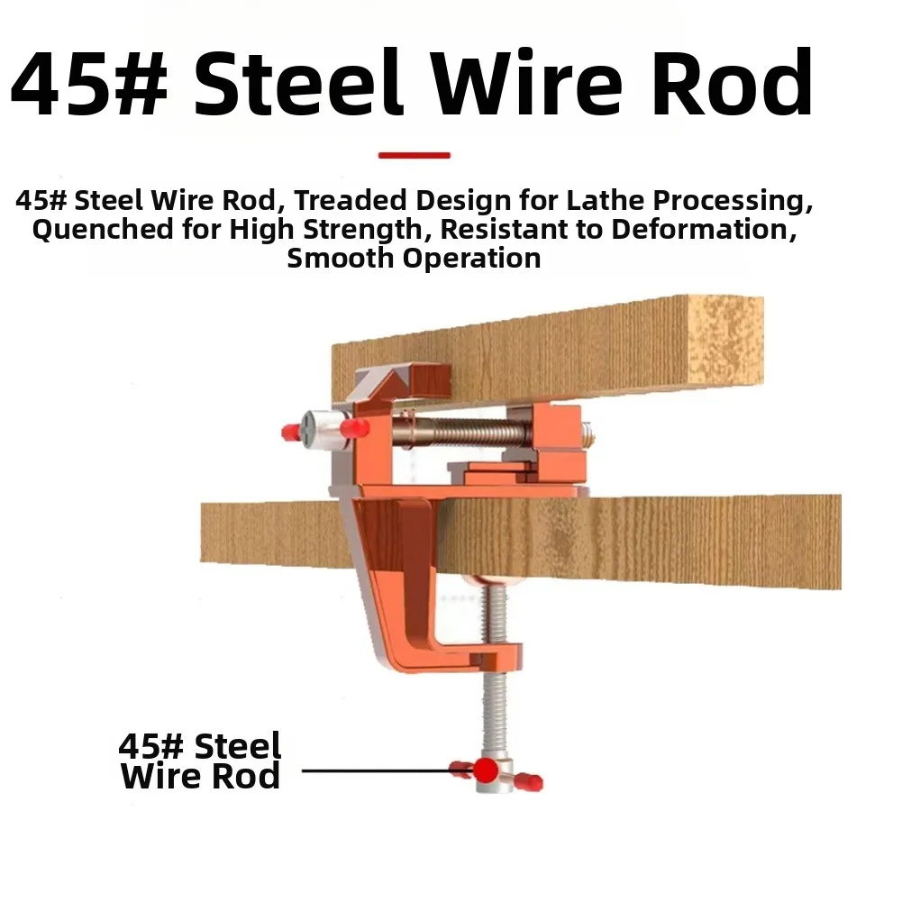 Aluminum 35mm Vise for For MINI Workbenches Flat Jaw Design with 30mm Opening Capacity and Enhanced Grip from Quenched Jaw
