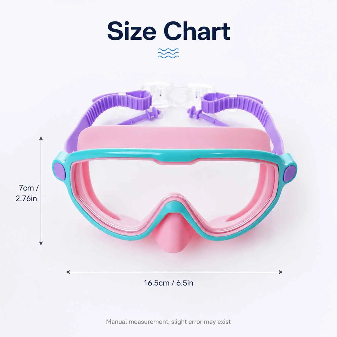 High Definition Anti-Fog Kids Swimming Goggles, Large Frame Soft Silicone Swim Glasses, Cartoon Style for Boys & Girls view 2