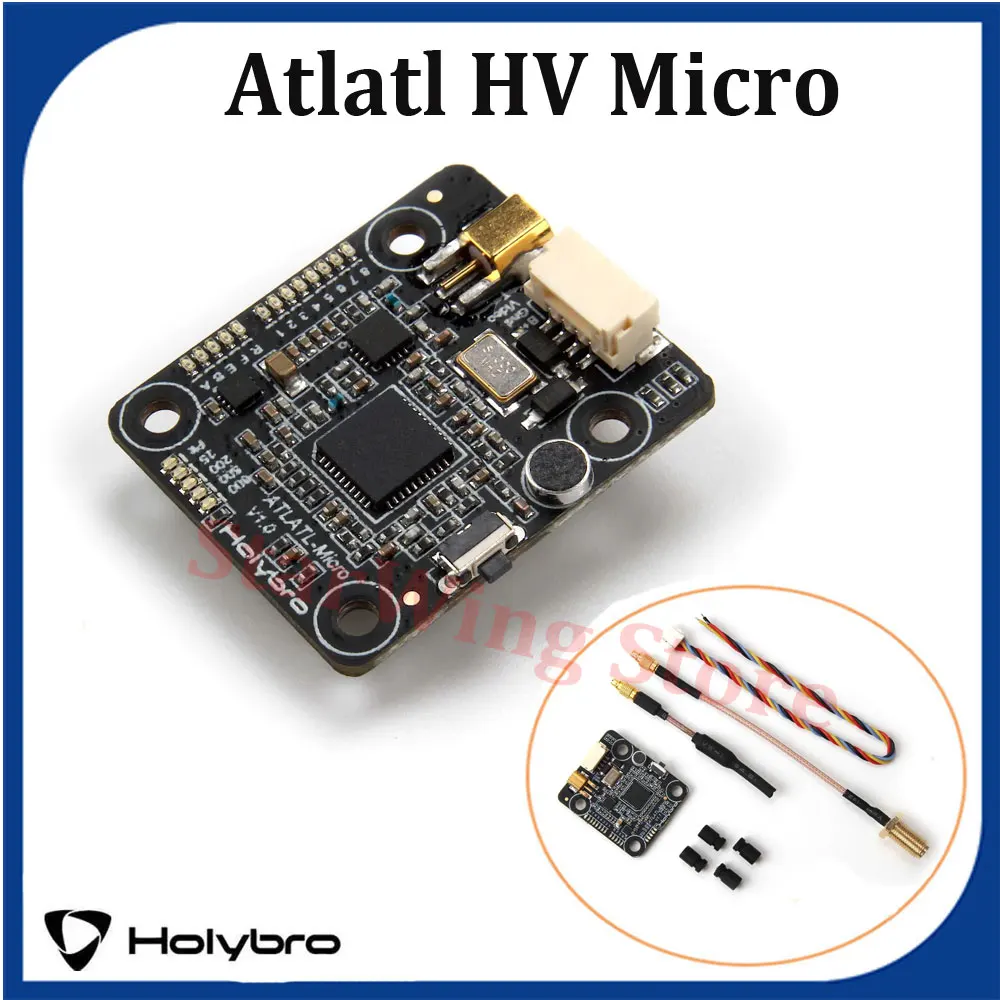 

Holybro Atlatl HV Micro 5.8G FPV Video Transmitter 2-4S Lipo 0.5 / 25/200/500/800mW 40CH VTX for FPV RC Multirotor Drone parts