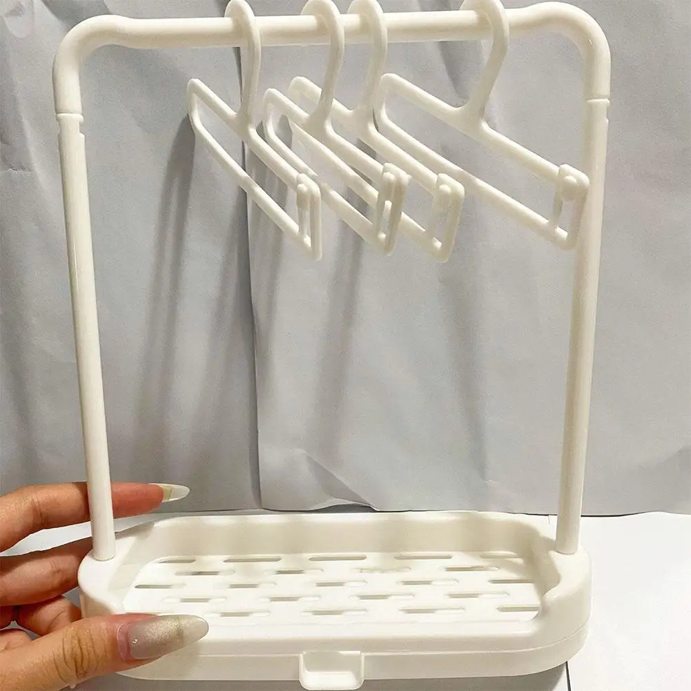 Doll Clothes Hanger For Labubu Mini Clothes 17cm Dolls Clothes Hanger Garment Support Rack Drying Rack Shoe Rack Doll Accessory