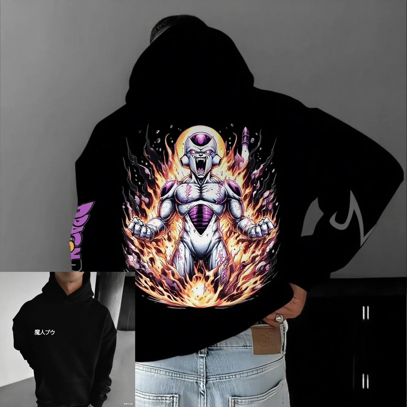 

Autumn and Winter Dragon Ball Z Friza Hoodie Men's Women's Anime Pullover Sweatshirt Streetwear Long Sleeve Pattern Top