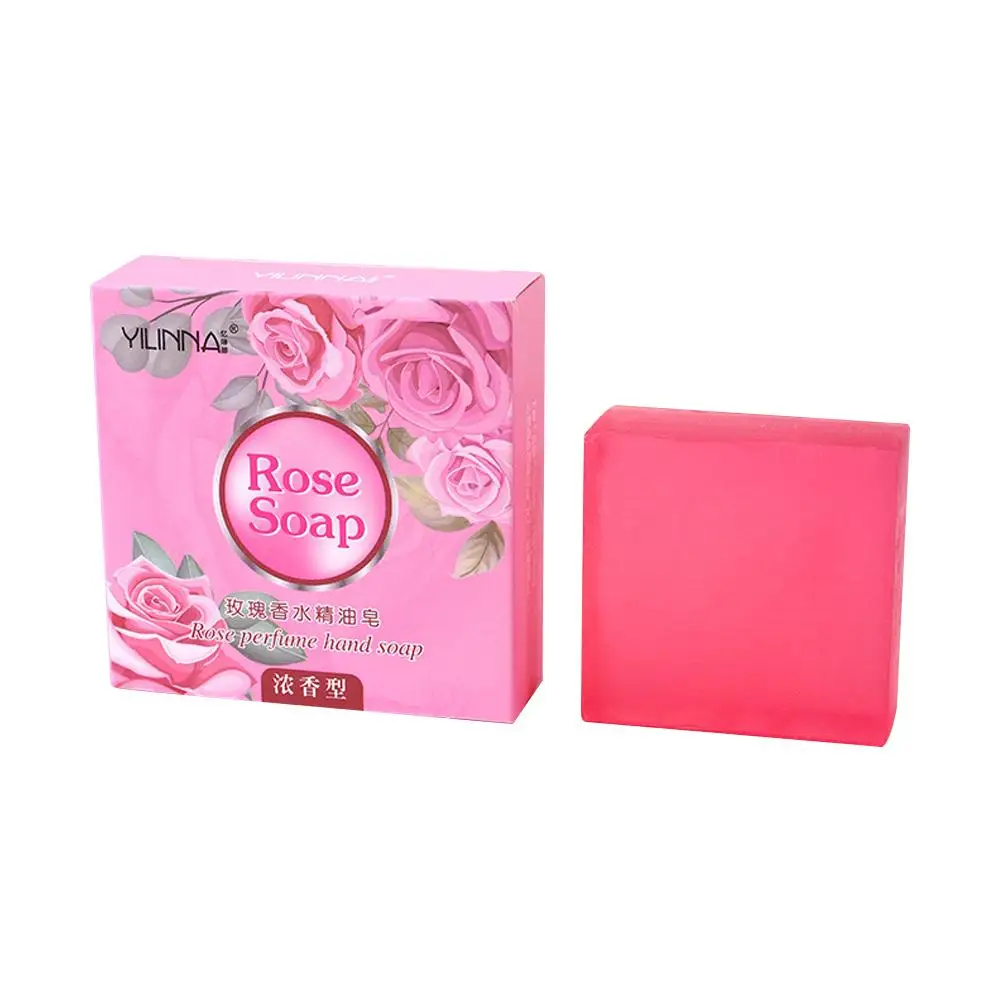 55g Rose Essential Oil Soap Handmade Natural Bathing Soap Lasting Long Hand Soap Cleanser Fragrance Nourishi B3r1