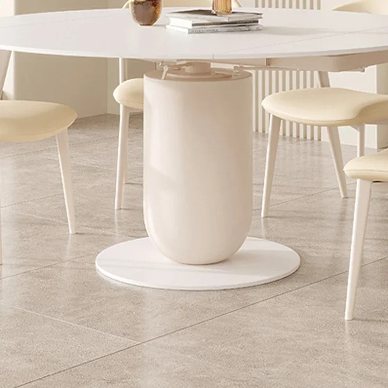 

Wooden Round Dining Table Coffee Set Marble Center Dining Tables Poker Modern Kitchen Turntable Esstische Home Furniture WSW35XP