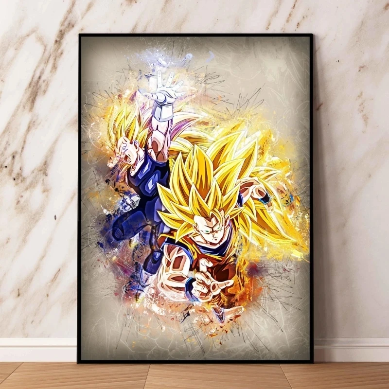 Anime Dragon Ball Sun Goku Super Saiyan HD Picture Poster Decorative Painting Removable Living Room Art Print Canvas Aesthetics