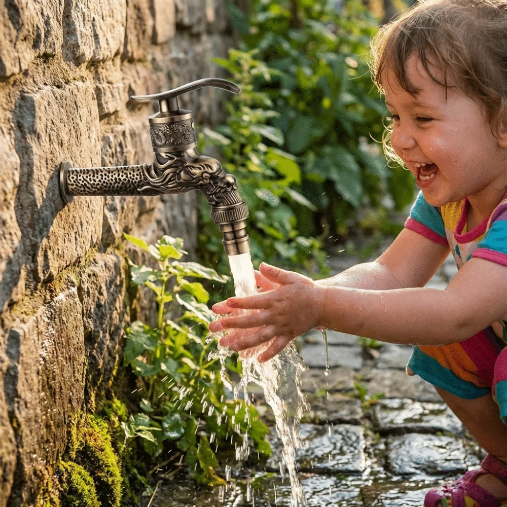 

Смеситель с дизайном в виде головы дракона, антикварный, из морозостойкого материала, настенный, с изысканным изливом в виде дракона