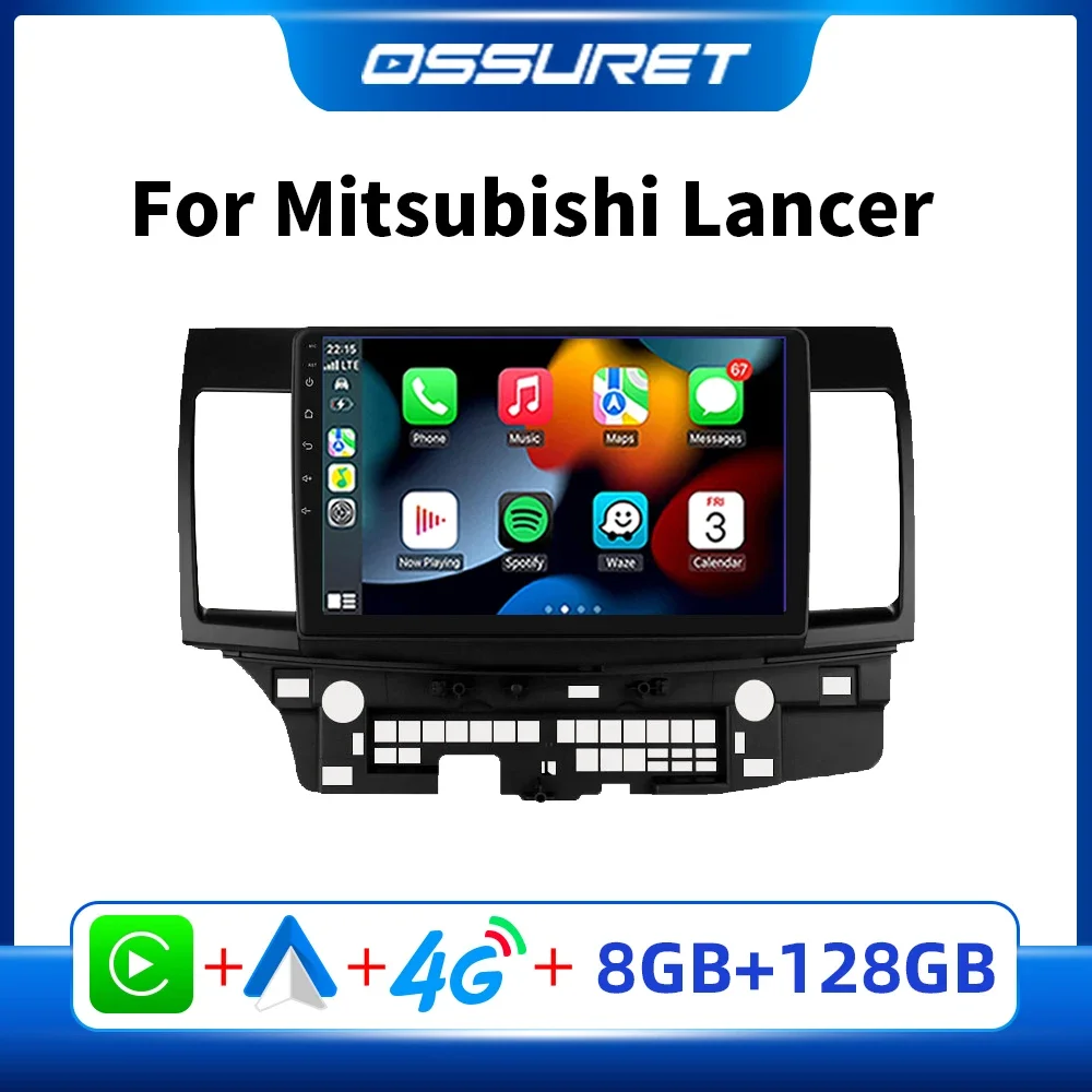 Android Car Stereo Radio for Mitsubishi Lancer 10 CY 2007 - 2017 Car Multimedia Auto Audio Video Player 2din 8core 7862 GPS WIFI