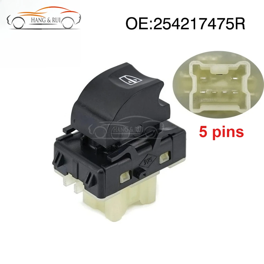 254217475R Power Master Control Window Switch Single Button For Renault Captur Clio Sandero Dacia Logan Lodgy
