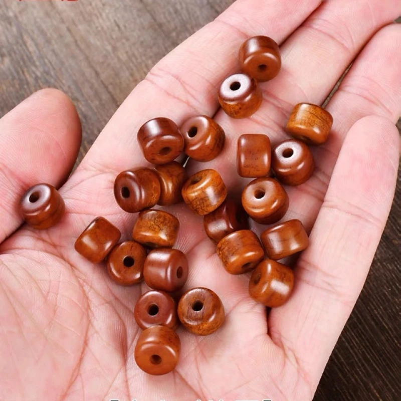 10*8mm Real Yak Ox Bone Barrel Spacer Beads Necklace Bracelet Prayer String Keychain Hanging Buddhism Jewelry Making Accessory