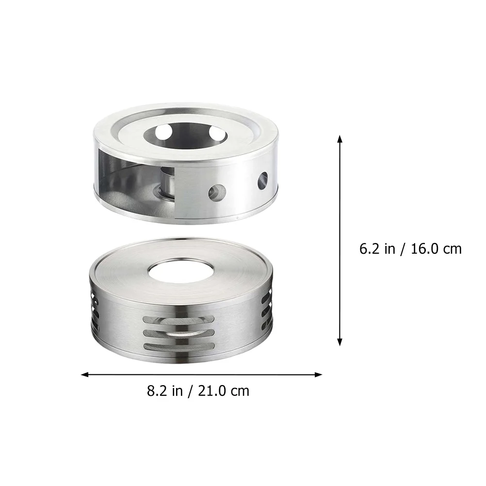 

2pcs Stainless Steel Teapot Heating Pot With Ventilation Holes For Tea Stove Milk Warmer Coffee Warmer Tea Accessories Kitchen