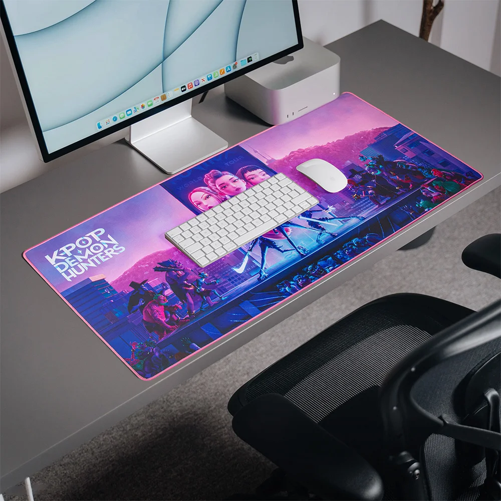 1 Stück Kpop Demon Hunters Offiziell lizenziertes Mauspad mit Hauptfiguren, Gaming-Büro-Dekoration, tragbar, bequem, für den Haushalt