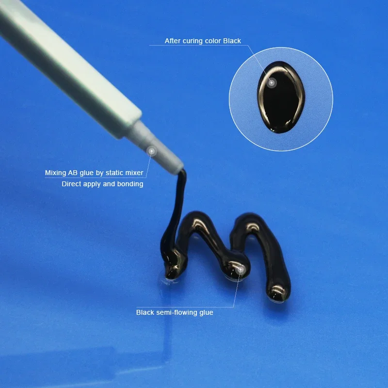 2013 غراء مانع التسرب الأسود الخالي من العفن 1:1 AB Super Sgtrength 90 دقيقة لاصق إيبوكسي ديكور منزلي ربط معدن بلاستيك خشب