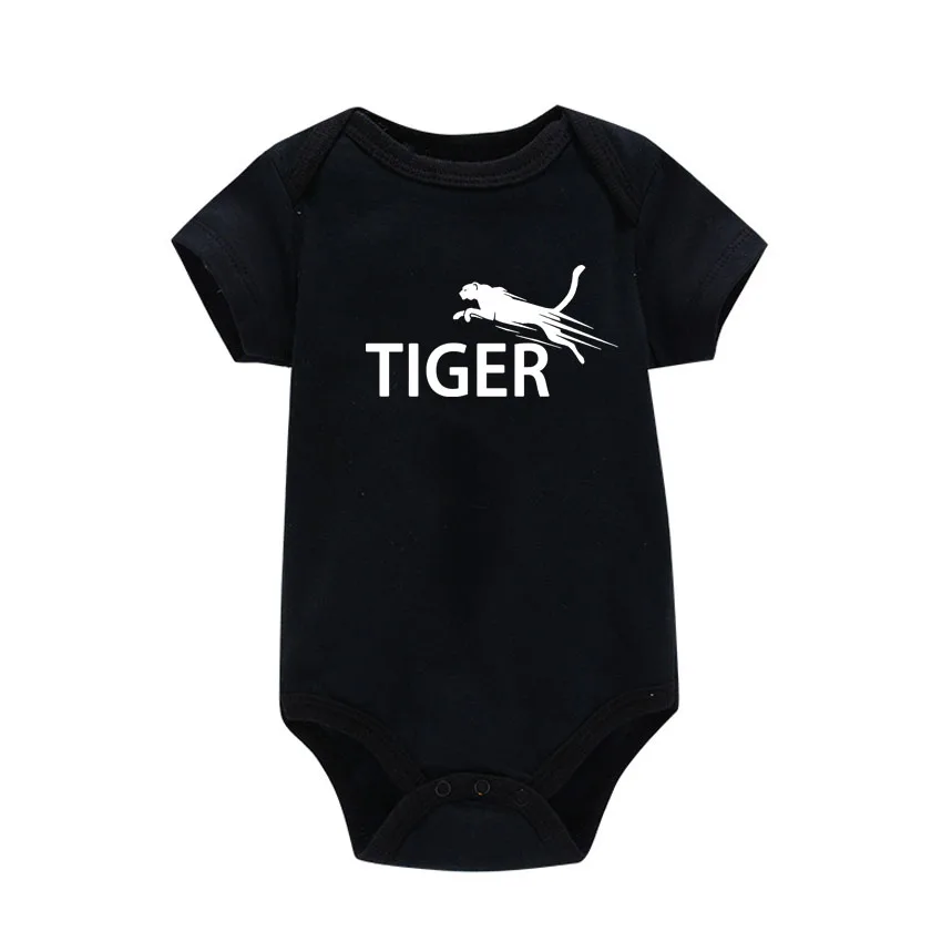 

Funny Cartoon Tiger Letter Printed Baby Rompers Infant Bosysuit Baby Cute Cloths Newbron Short Sleeve Bodysuits Toddler Gift