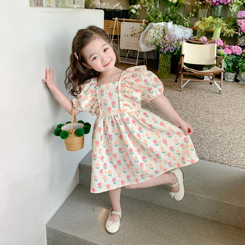 Girl Dress Kids Party Birthday Evening Gown Cotton 2024 Lovable Spring Summer Sport Teenagers Outwear Flower Girl Dress Children