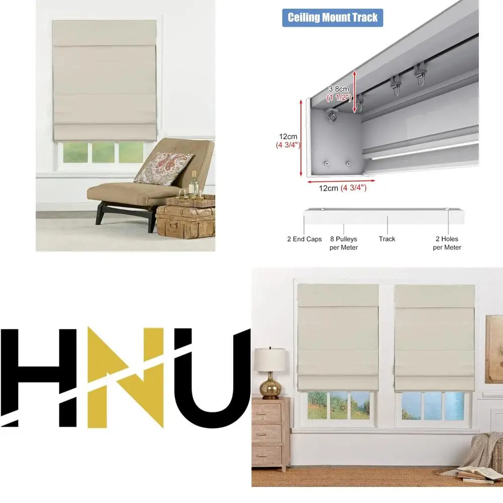 Cotton Room Darkening Blinds in Elegant Ivory, 65 Wide x 72 Long, Cordless, Stylish, Highly Functional