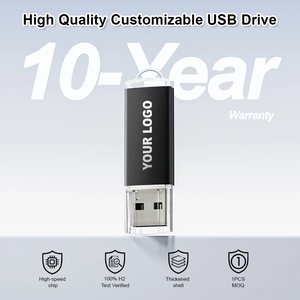 20PCS Lot USB Flash Drive 128GB Free Custom Logo Memory Stick 64GB Colorful Metal Pen Drive 32G 20 Pieces Business Gift Pendrive