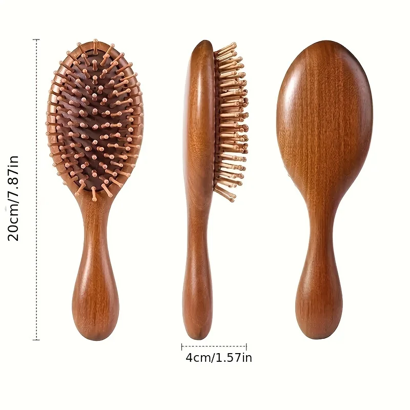

Luxury Sandalwood Air Cushion Comb - Fine Teeth, Suitable for All Hair Types Head Massage Brush, Scalp Comb, Scalp Massager