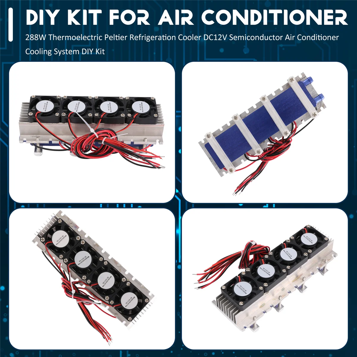 Pendingin pendingin Peltier termoelektrik 288W, Kit DIY sistem pendingin AC semikonduktor DC12V