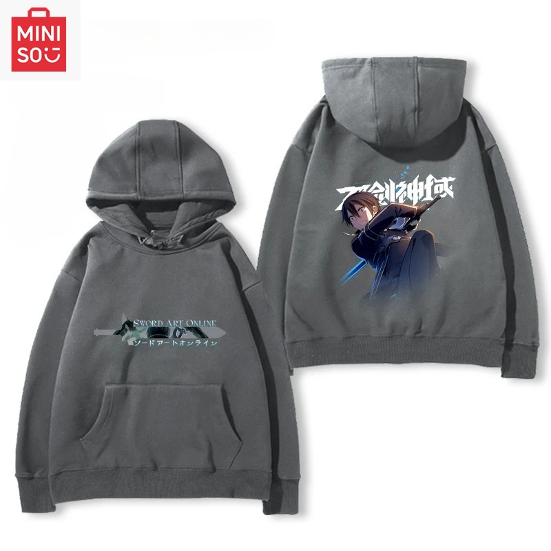 سترة بغطاء للرأس مطبوعة على الإنترنت من شركة مينيسو مع غطاء رأس كرتوني فضفاض متعدد الوظائف كاجوال ولطيف للفتيات والفتيان