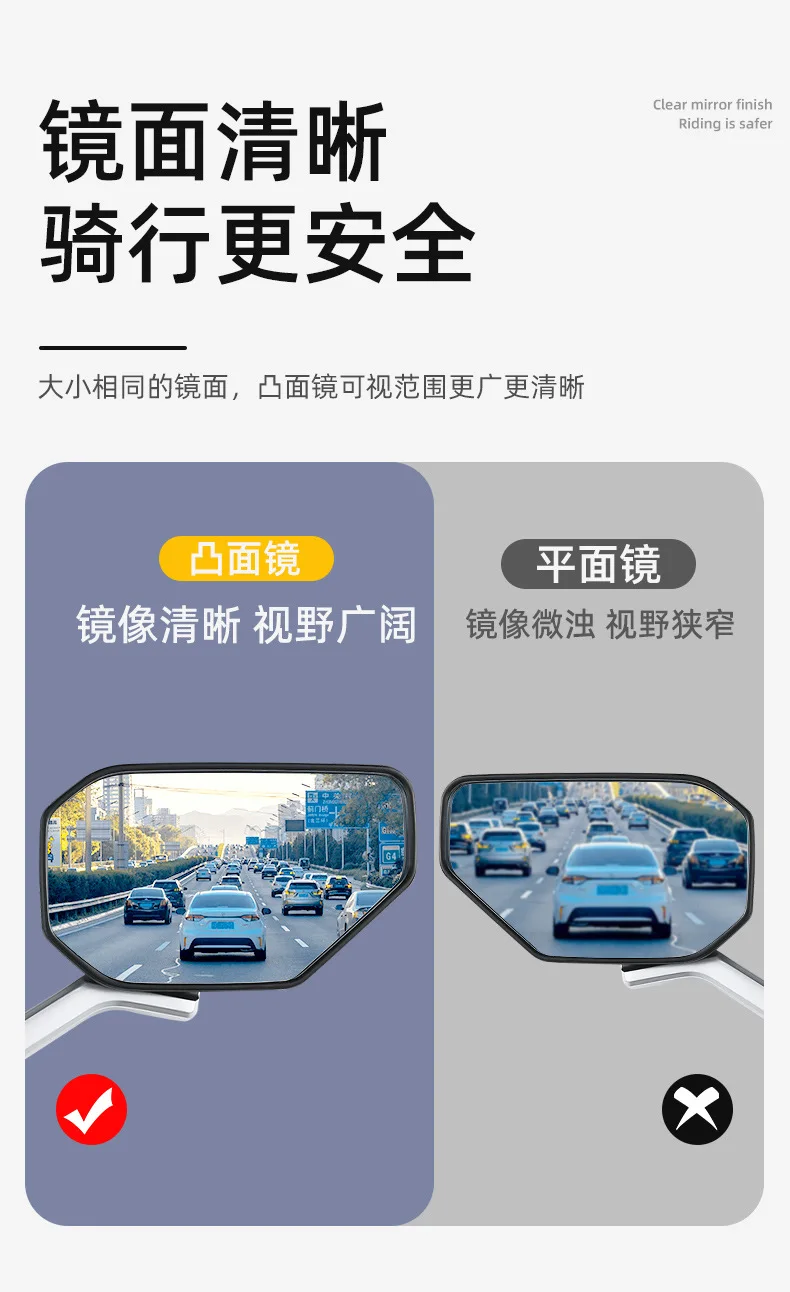 Motorcycle Handlebar Mirror Rearview Motorcycle Bar End Mirror For Cafe Racer Scooter Motocross Mirror/8mm