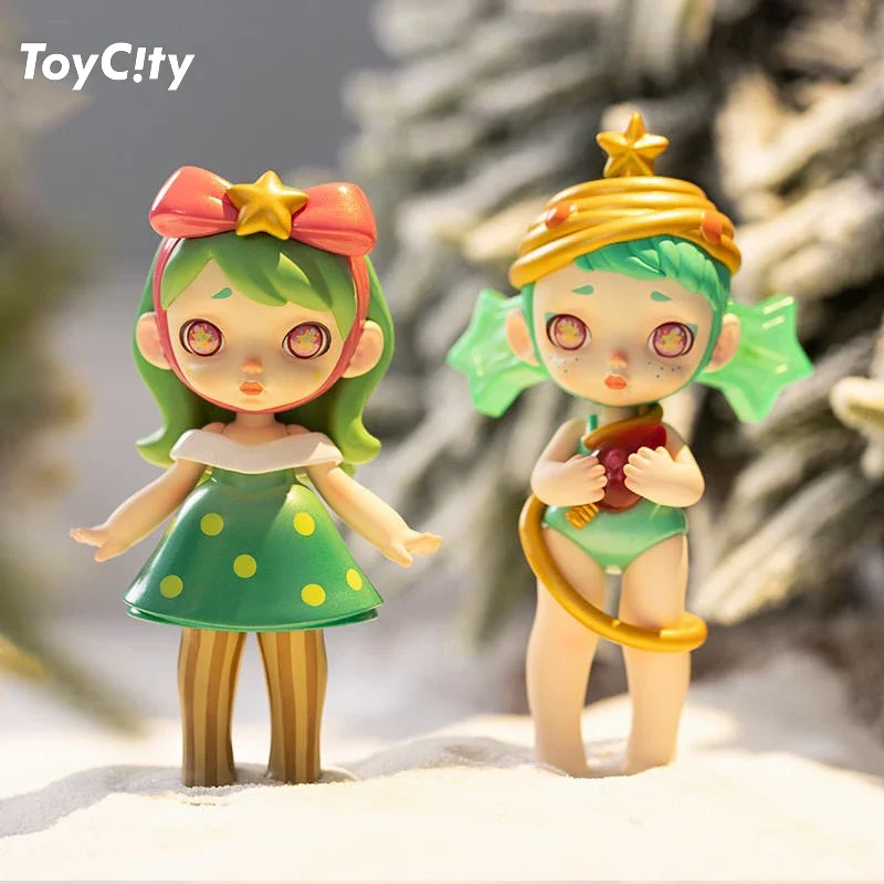 Oryginalna seria ToyCity Laura Christmas edycja limitowana niespodzianka pudełko z niespodzianką projektant kreskówek lalki tajemnicza figura Kawaii Trendy