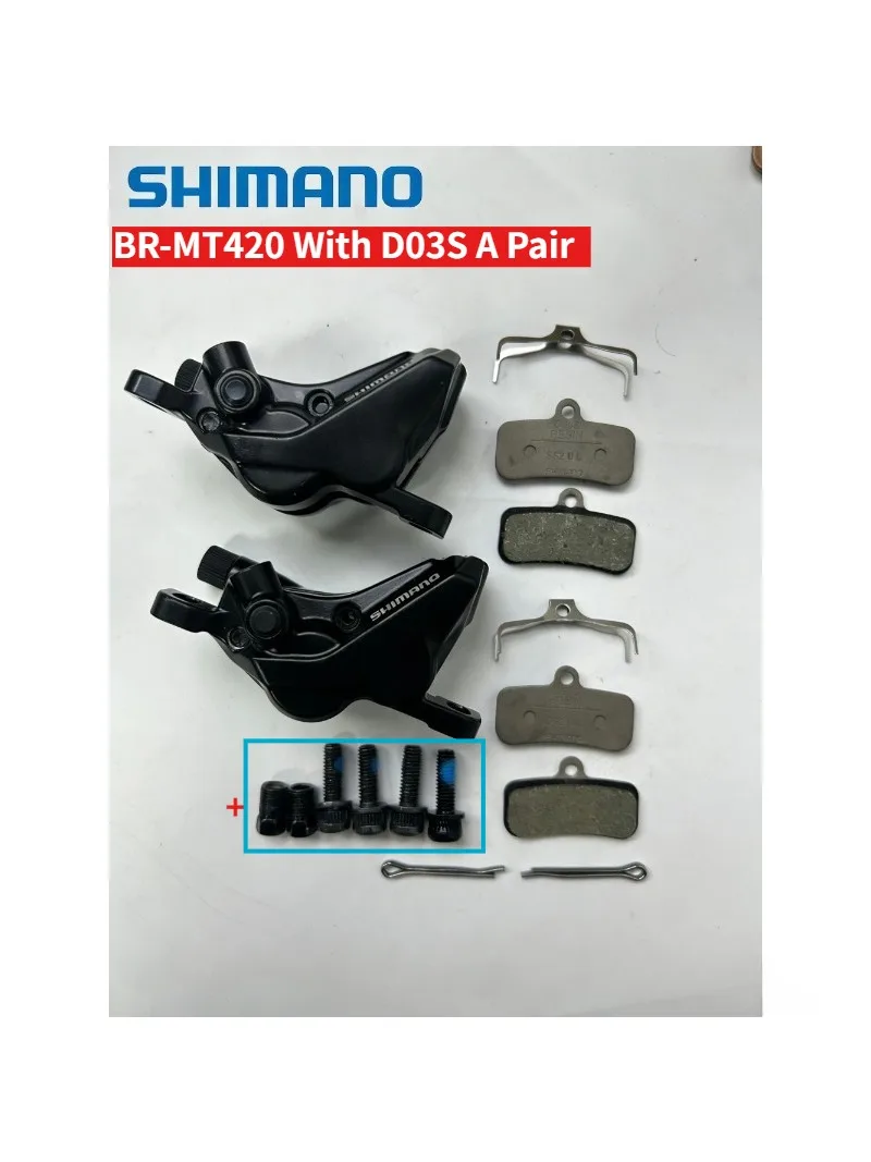 AliExpress Shimano SHIMANO DEORE MT420 D03S D02S hydraulic disc brake BR-MT420 brake caliper with 4 pistons suitable Brand new genuine product