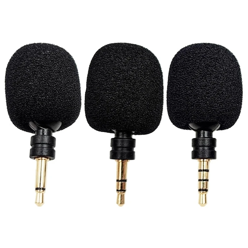 Portable 3.5mm Jack Mini Microphone Portable Small 3.5 Jack Microphone Recorder For Laptop Smartphone Android Phone Metal Mic