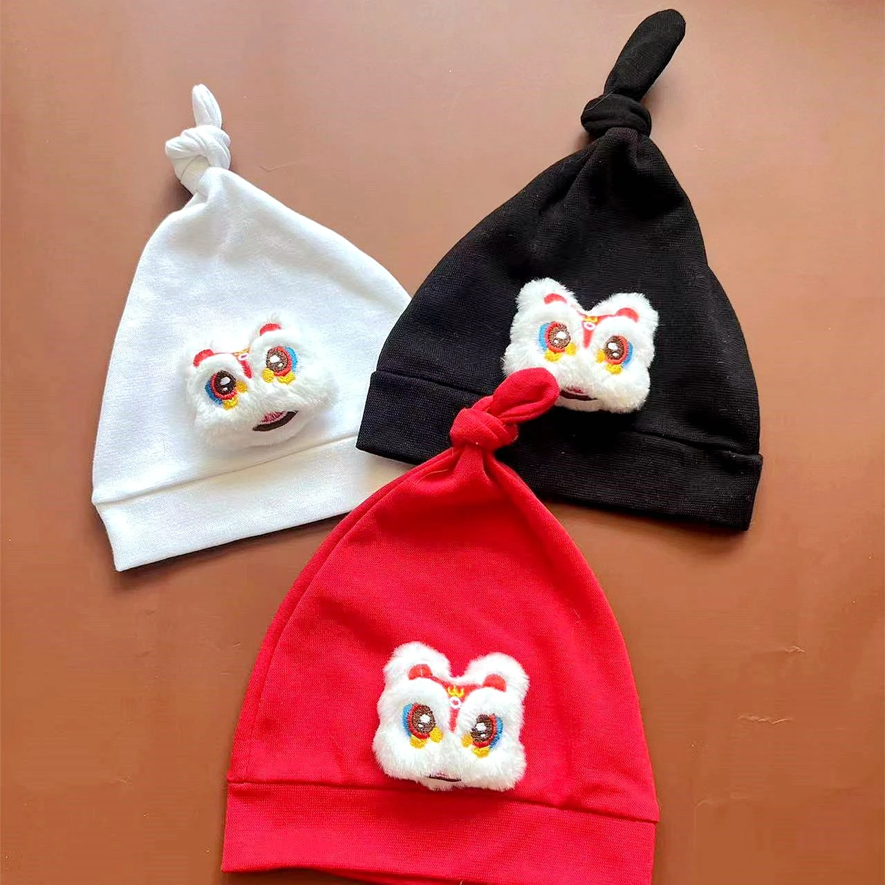 Cotton Infant Hats Newborn Baby Girl Boy Hats 0-6Months Cartoon Lion Soft Baby Accessories