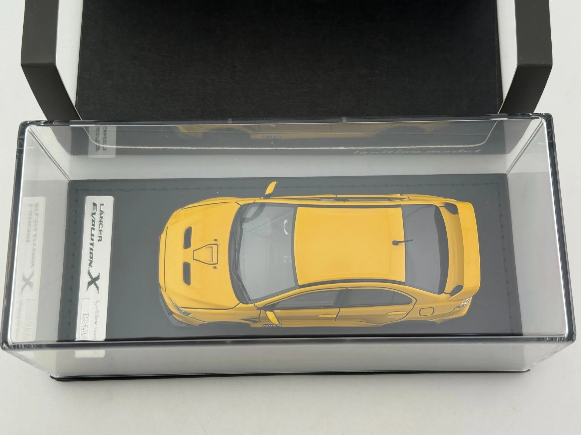 Moulé sous pression IG 1/43 échelle Mitsubishi Lancer Evolution X (CZ4A) modèle de voiture en alliage jouet à collectionner cadeau Souvenir affichage ornement